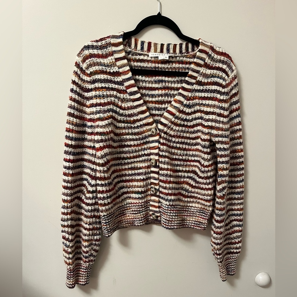 Veronica Beard Striped Cardigan | Size M